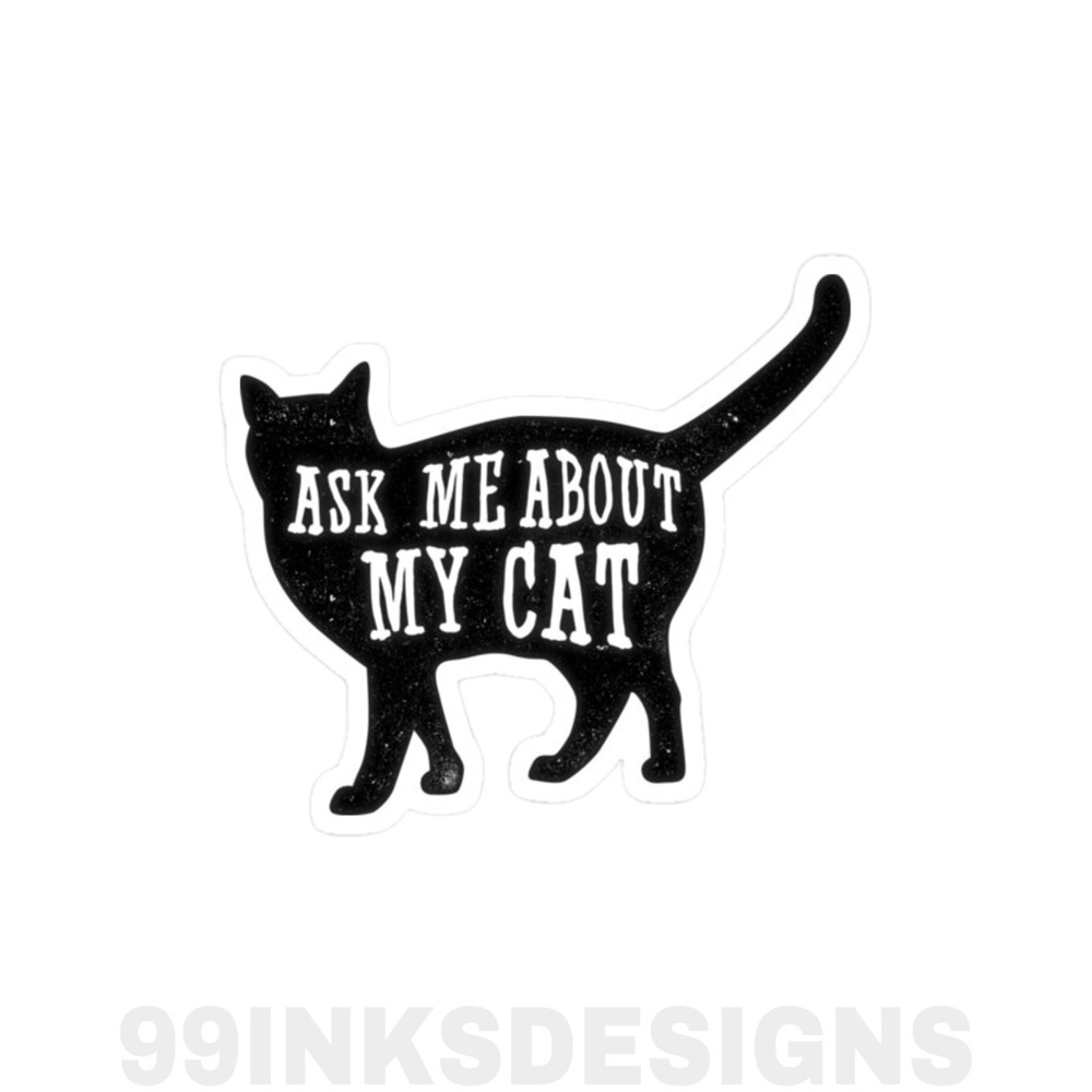 Funny Cat Decal / Sticker For Car Or Truck Vinyl